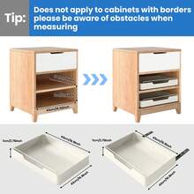 Pull Out Cabinet Organizer Heavy Duty Extendable Slide Out Drawer Shelf For Kitchen Bathroom Pantry No-Drill Adhesive Mount Cabinet Shelf Under Sink Storage White - 白色 - 查看 2