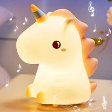 Cute Whale Unicorn Night Light Silicone USB Rechargeable Nightlights Bedroom Decor Table LED Lamp Gifts