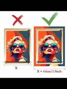 1 件 DIY 木制画框套件，适用于帆布画、帆布画框木条、大尺寸画框，可挂海报、油画、墙面艺术、照片、客厅、卧室、办公室、茶室、餐厅、学校、浴室等墙面装饰 - 彩色 - 查看 5