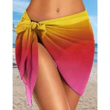 Swimsuit Coverups For Women Sarong Beach Bikini Wrap Sheer Short Skirt Chiffon Scarf For Swimwear