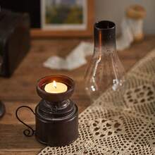 Świecznik do modelowania lamp naftowych, Halloween, dekoracyjny świecznik, ozdoba, stary, retro, nostalgiczny, świecznik z lampą naftową, kreatywne rekwizyty do kolacji przy świecach, bar, kawiarnia, restauracja, ozdoby ludowe, sklep, scena barowa, ozdoby dekoracyjne, wystrój pokoju, wystrój sypialni, dekoracje na Halloween, drobiazgi, wystrój domu, salon