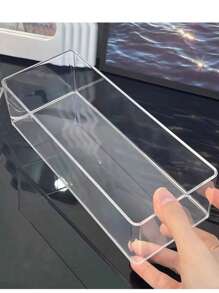 Acrylic Transparent Nail Polish Display Box, Plastic Protective Dust-Proof Nail Art Organizer, Rectangular Storage Tray