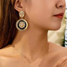 1pc Lion Head Zinc Alloy Vintage Women's Necklace Pendant, Minimalist Elegant Design, Versatile For Daily, Vacation, Party, Date Wear, Gift For Lover & Friend With 3D Animal Element