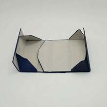 1 cutie triunghiulară pliabilă pentru ochelari de soare, cutie de ochelari vintage din denim de înaltă calitate, portabilă