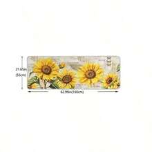 Anti-Slip Sunflower Pattern Kitchen Mat - Oil Resistant, Waterproof, Crystal Velvet Material, Machine Washable, Stain Resistant - Suitable For Entryways, Living Rooms, Laundry Rooms, Bathrooms, Etc. - Spring And Summer Decor - Multicolor - View 19