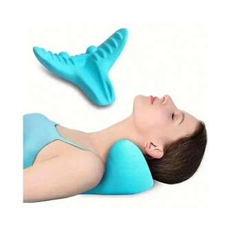 Gravity Pressure Neck Massager, C-Shaped Curve Design With Cervical Vertebra Protrusion, EVA Lightweight Material, With 15 Precise Massage Points, Reduces Neck Fatigue, No Battery Required And Ergonomic Design