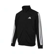 Adidas Men's M 3S TR TT Jacket Knitted Hooded Jacket JI8816 - Black - View 1