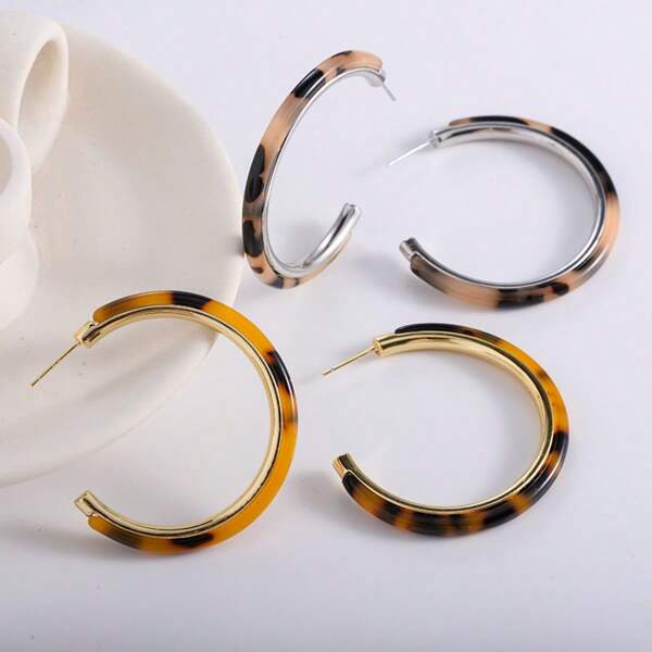 1 paire de boucles d'oreilles à anneaux avec charm trèfle en argent sterling 925 pour femmes, cadeau essentiel pour l'extérieur