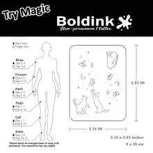 Boldink Cute Pet Temporary Tattoos - Butterfly Chasing Cats + Starry Sky Elements Set, Waterproof Arm/Ankle Fresh And Simple Designs, Last Up To 15 Days - Black - View 5