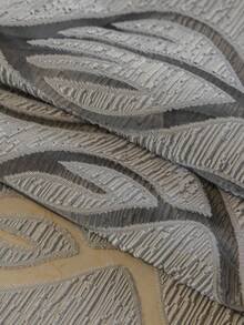 1pc French Romantic Jacquard Floral Perforated Window Curtain, Artistic Theme For Bedroom, Blackout, Thermal Insulation, Sound Absorption - Suitable For Bedroom, Cottage And School Deep Sleep