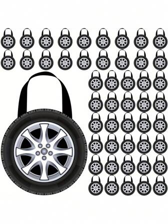 6/12/18pcs, Racing Wheel Hub Design Non-Woven Tote Bag - Sturdy, Durable And Reusable, Suitable For Birthday Parties, Candy Gift Packaging And Snack Bags - Motorcycle Themed Party Supplies, Lightweight Material