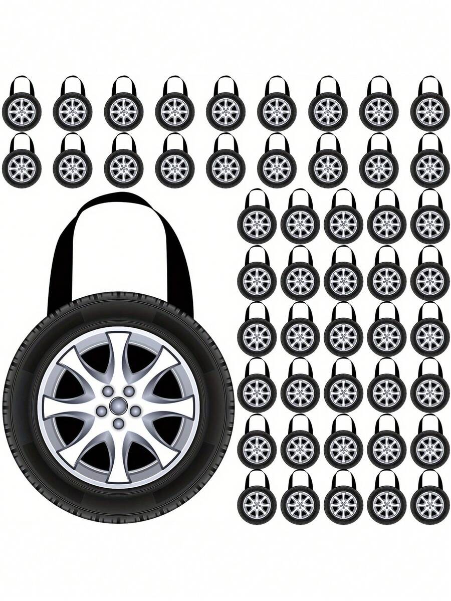 6/12/18pcs, Racing Wheel Hub Design Non-Woven Tote Bag - Sturdy, Durable And Reusable, Suitable For Birthday Parties, Candy Gift Packaging And Snack Bags - Motorcycle Themed Party Supplies, Lightweight Material - Nhiều màu - Xem 1