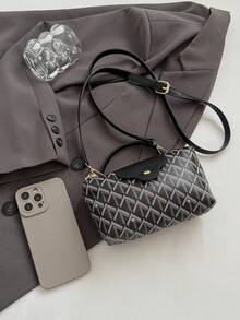 女士时尚休闲百搭撞色面料饺子包，简约尼龙方形包女士手提包，时尚手柄钱包，复古风格手提包，配有可拆卸肩带，适合少女、女大学生、新秀和白领人士的手提包，非常适合办公室、大学、工作、商务、通勤