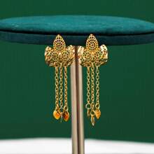 5pcs/Set Bowknot Style Necklace Scarf With Tassel, 18K Champagne Gold Plated Luxurious French Romantic Dubai Bridal Style, Fashion Wedding Party Gift For Lover, Mother, Sister