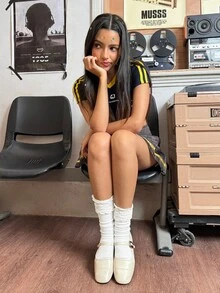 DareSee Giày bệt nữ thời trang xuân thu kiểu Mary Jane quai ngang, mũi nhọn nông, thoải mái, thích hợp cho lễ hội âm nhạc Valentine, Y2KFest, mùa tựu trường, quà tặng thu đông. - Màu be - Xem 3