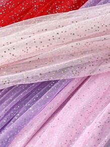 1pc Star Mesh Tulle Fabric, Polyester Hexagon Net Cloth, Soft & Lightweight Apparel Accessory Material