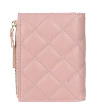 Womens Wallet RFID Blocking Small Credit Card Holder Bifold Ladies Wallets With Coins Zipper Pocket - Hồng - Xem 2