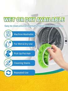 2/4/6/8PCS Green Reusable Mop Pads Refills Fit For - Washable Microfiber Wet And Dry Mop Pad Compatible With Sweeper Mops, Perfect For Surface And Hardwood Floor Cleaning(Mop Is NOT Included)