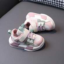 Zapatos deportivos para niños, zapatos de malla transpirables de moda para niños, zapatos de niña con suela blanda - Rosa - Ver 2