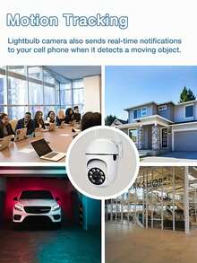1/2/4pcs 1080p HD Smart Home Camera - All-Weather Color Night Vision, Pan/Tilt/Zoom, Bidirectional Audio, Pet Monitor With Movement Alerts - Wireless Indoor/Outdoor Security Cam.Christmas/Gifts/New Year's Day - White - View 5