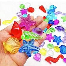 Acrylic Dive Gemstone Set For Swimming Pool In Sea Ocean,Acrylic Rhinestone Toy,Colorful,Ocean Gemstone Toy Sea Life Shell Conch Gemstone Toy,Waterproof,Diving Toy For Kids And Adults,DIY Toy Birthday Party Decorations, Enhances Swim Skills Ideal For Pool Parties & Gifts,Birthday Party Gift