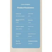 Auriculares Bluetooth 5.3 TWS inalámbricos Lenovo LP17 con control táctil, graves, baja latencia y larga duración de la batería 2025 nuevos - Negro - Ver 8