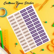 [Customized] 96/192/288/384pcs Personalized Labels, Customized Name Labels For School Supplies, Back To School, Lunch Boxes, Books, Pencils, Water Bottles, Toothbrush Stickers