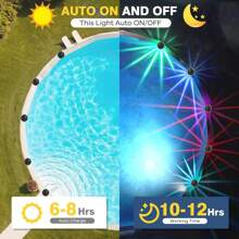 Lumière décorative ambiante à LED solaire en plusieurs pièces, convient pour le balcon, l'extérieur, le jardin, la clôture de la piscine, la décoration. Lampe de nuit étanche à LED multicolore. Un excellent cadeau pour l'été