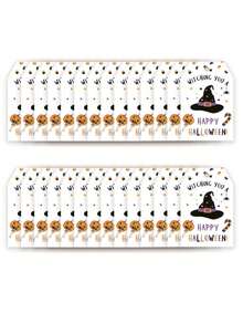 50 个万圣节礼品标签 - 万圣节礼品标签 - 派对礼品标签，包含细绳，可爱的南瓜设计标签，适合返校、毕业、生日、万圣节派对、圣诞派对、婚礼、水果派对、单身派对、礼品包装