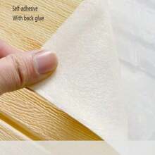 50pcs/100pcs 3D Wall Tile Sticker, Wood Grain Self-Adhesive Anti-Collision Sticker, Waterproof Moisture-Proof Ceiling Sticker, Easy To Stick And Peel, Easy To Clean And Free Cutting, For Kitchen Living Room Bathroom Corridor