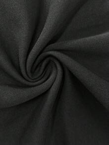 女士休闲运动前拉链露背短袖连体裤，露背设计 - 黑色 - 查看 6