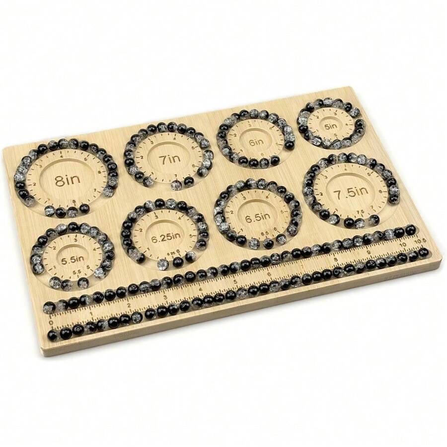 Bead Boards For Jewelry Making, Bamboo Beading Board For Jewelry Bracelet Making, Bracelet Bead Board, Bracelet Bead Board For Bracelet, Jewelry Making Supplies,Bracelet 5"To 8" - 手鍊-M - 查看 1