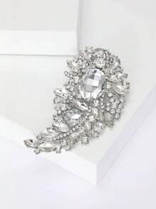Spilla a forma di fiore in cristallo per donna, spille con strass, per borsa, maglione, cappotto, cappello, scarpe, abito, tailleur
