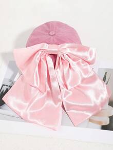 2 件女士时尚粉色可拆卸蝴蝶结装饰 + 棒球帽，甜美风格适合户外、购物、派对装