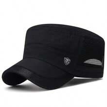 Herren schnell trocknende Mesh Flachkappenmütze, leichte atmungsaktive Sonnenschutzkappe, Unisex Outdoor Baseballkappe für Frühling und Sommer