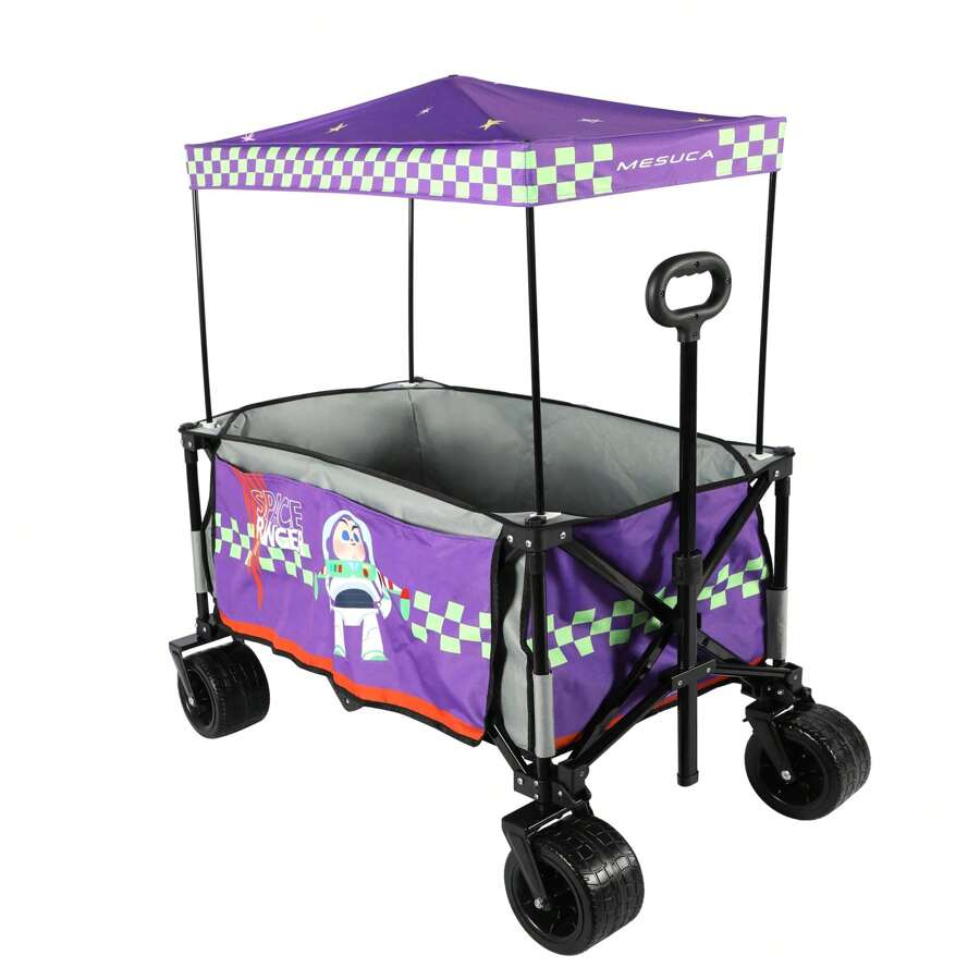 Disney [Disney Official Product] Toy Story Foldable Storage Wagon | Large Capacity Hand Cart | Ideal For Outdoor Activities, Camping, Picnics, And Shopping