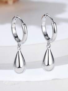 1 Pair Minimalist Geometric Water Drop Design Pendant Earrings, Fashion Jewelry Gift For Women, Perfect For Dates, Parties