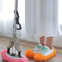 1/2pcs Reusable Broom Slippers, Mop Covers, Microfiber Anti-Dust Socks For Floor Cleaning, Suitable For Women, Men, Home, Office, Bathroom, Kitchen