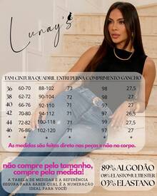 LUNAY'S Calça Skinny Cintura Alta Levanta Bumbum Ri19 ° 78205