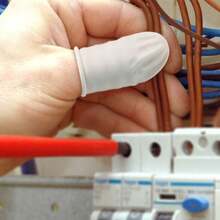 6Set (100pcs/Set)Disposable Rubber Latex Finger Cots ESD Fingertips Gloves For Repairs - White - View 8