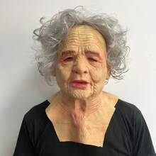 Masque en latex de tête chauve, accessoire de personnage d'homme âgé à tête blanche, costume pour émission de télévision et représentation comique