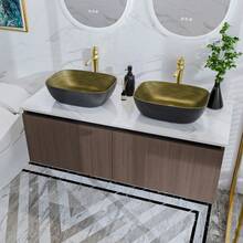 UNHO Bathroom Vanity Unit Single Sink Double Sink Floating Cabinet With Basin, Large Storage Drawer - Multicolor - View 2