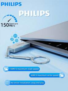 PHILIPS 飞利浦 128GB USB 3.2 OTG 闪存盘兼容 iPhone、iPad 和电脑 - 外部移动存储，用于存储照片、视频等，让您的生活更轻松