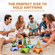 8-Pack Beach Sand Coasters Drink Cup Holders - Must-Have Accessories For Women, Adults, And Families On Beach Vacation - Multicolor - Nhiều màu-8 gói - Xem 6