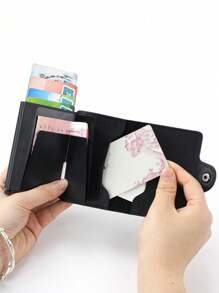 1pc Men's Anti Lost AirTag Wallet Carbon Fiber Card Holder Compatible With Apple AirTag, Gift/Father's Day Air Tag Case Card Holder Wallet, Business Card Holder, Credit Card Holder, Men's Mini Wallet, Card Wallet, RFID Wallet.