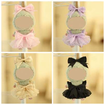 1pc Dress Only (No Doll), Suitable For Labubu 1st, 2nd, 3rd Generation Doll Wear, Tulle Skirt Costume Accessory