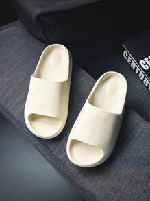 Men's House Slippers, Summer Indoor Thick Sole Anti-Slip Bathroom Shower Couple Home Breathable EVA Quiet Slippers, One Size Smaller