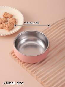 2PCS Personalized Customization Name Children Feeding Bowl With Silicone Sleeve Inner Stainless Steel Self Feeding Tableware Print On Demand Children Essentials