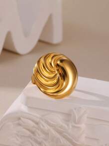 1 Stück übertriebener 18K Edelstahl Ring mit Meeresstern- und Muscheldesign, geeignet für Frauen als Urlaubsschmuck und täglichen Gebrauch