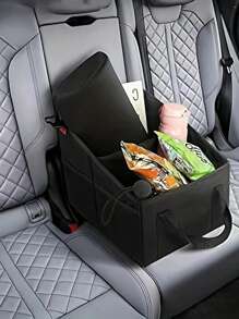 Boîte de rangement pliable pour le coffre de la voiture, conteneur de chargement multifonctionnel en tissu Oxford avec poignée, rangement universel au dos du siège